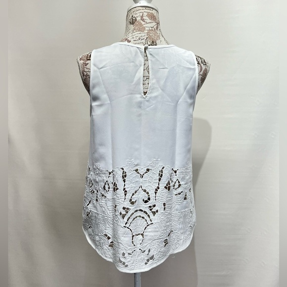 🛍️ White SUGARLIPS Cutout sleeveless blouse size S. - Picture 5 of 13